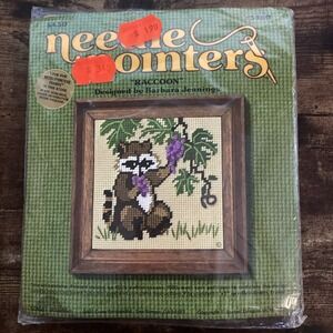 Vintage Sunset Designs Needle Pointers "Raccoon" Barbara Jennings Kit New Sealed